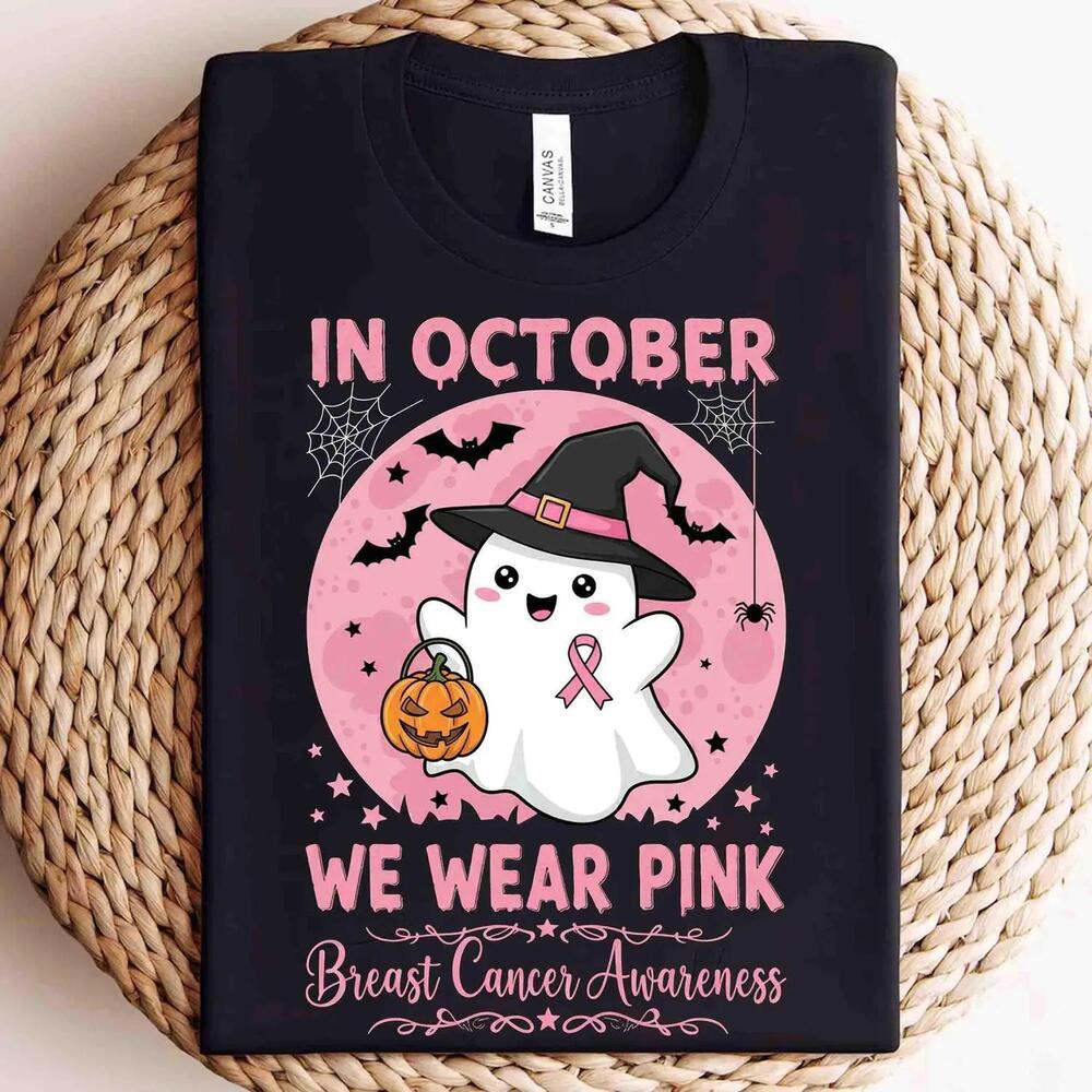 Awareness Shirt, In October We Wear Shirt, Ghost Ribbon